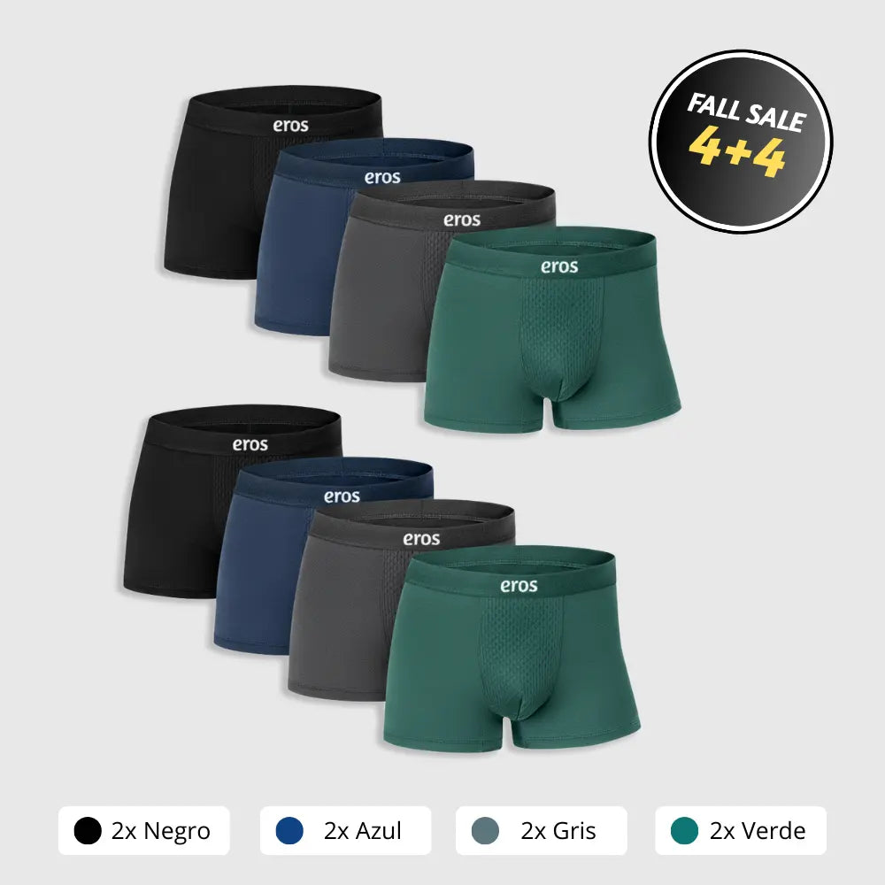 Pack de Bóxers de Bambú: Vuelvete irresistible (4 + 4 Gratis)